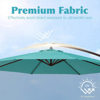 Parasol déporté à manivelle en acier de 3 m avec base lestée