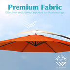 Parasol déporté à manivelle en acier de 3 m avec base lestée