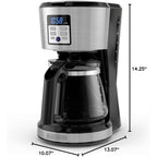 Cafetière programmable 12 tasses, technologie Vortex Brew, noire