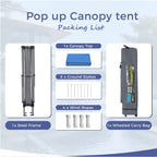 Toit de jardin pliable et renforcé de 4 m x 4 m avec élégant rideau d'angle - 4 m x 4 m