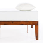 Cadre de lit plateforme classique en bois massif de 16 pouces, disponible en plusieurs finitions
