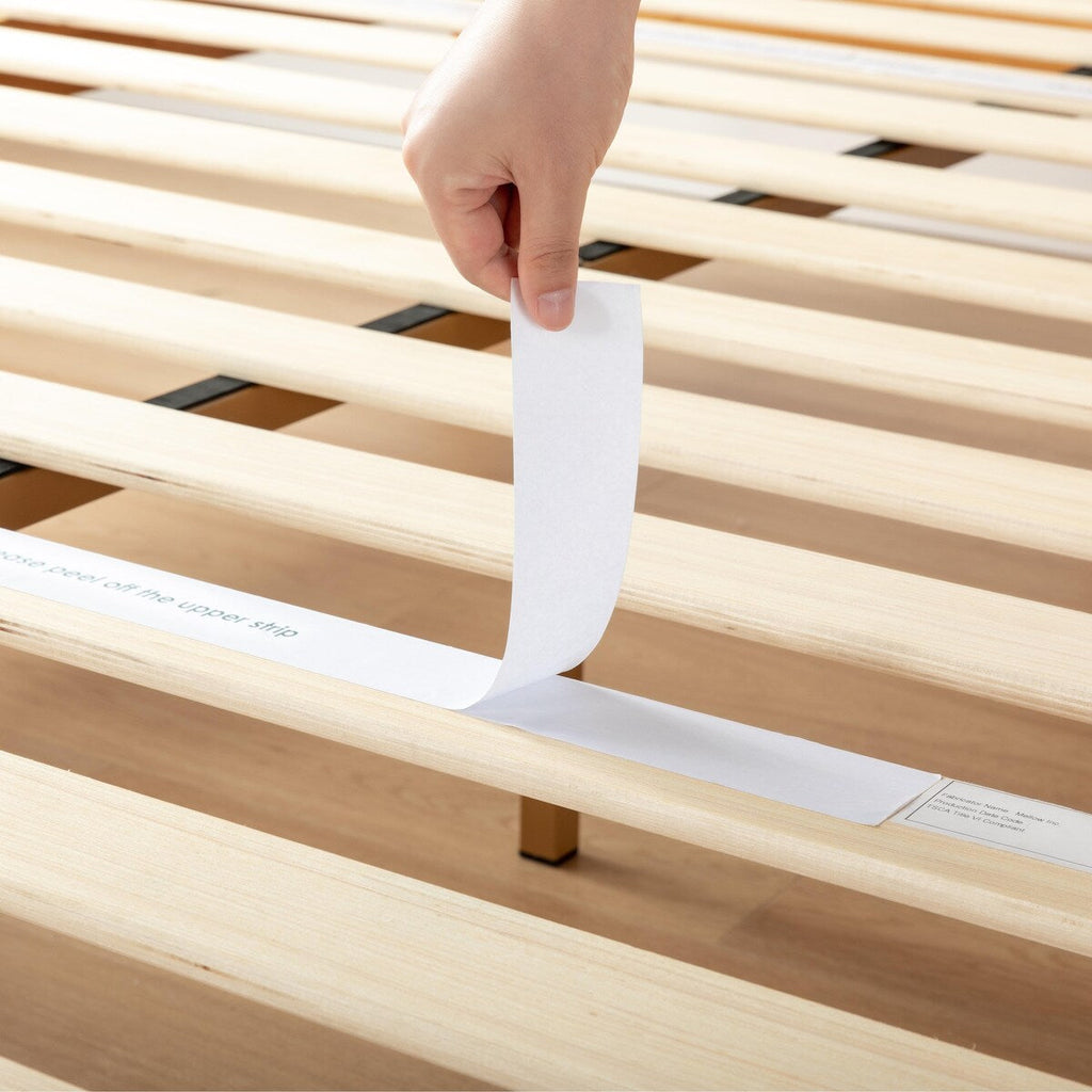 Cadre de lit plateforme classique en bois massif de 16 pouces, disponible en plusieurs finitions