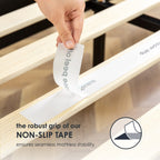 Cadre de lit plateforme classique en bois massif de 16 pouces, disponible en plusieurs finitions