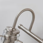 Applique murale 2/3 lumières pour meuble-lavabo avec abat-jour en verre