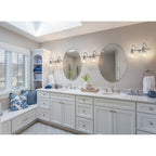 Applique murale 2/3 lumières pour meuble-lavabo avec abat-jour en verre