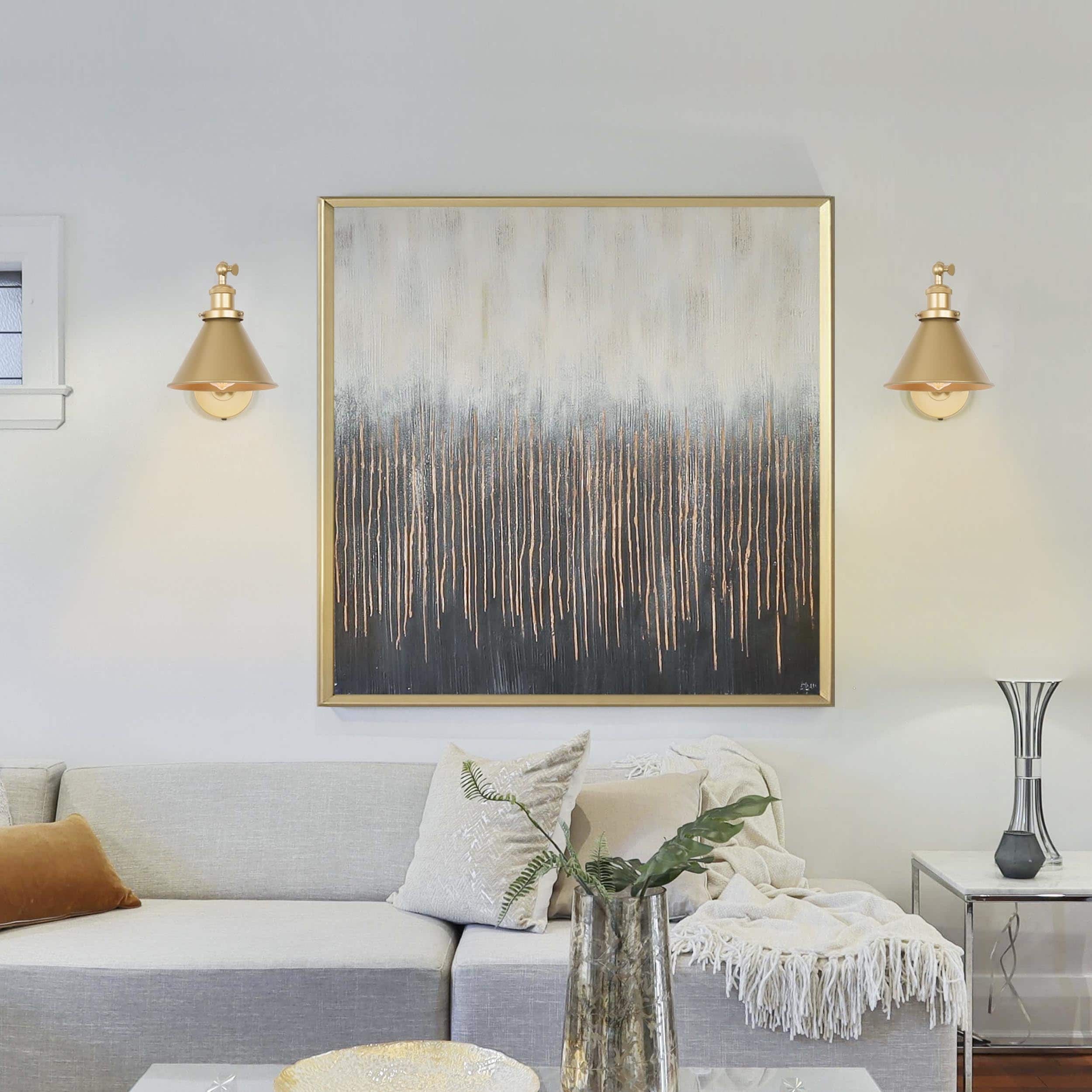 Lot de 2 appliques murales modernes à bras articulé, réglables et câblées