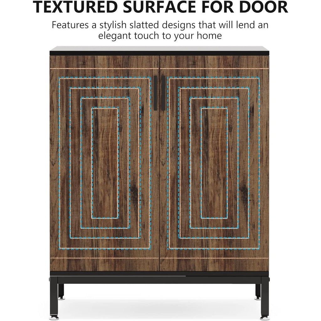 Meuble à chaussures moderne avec portes, 6 niveaux, pour 20 paires de chaussures, idéal pour une entrée.