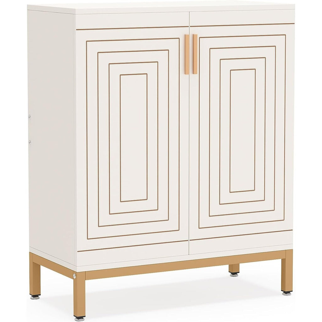 Meuble à chaussures moderne avec portes, 6 niveaux, pour 20 paires de chaussures, idéal pour une entrée.