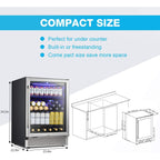 Mini-réfrigérateur à boissons de 61 cm (24 pouces) avec cave à vin intégrée