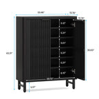 Meuble à chaussures avec porte pour 24 paires, idéal pour l'entrée ou le salon.