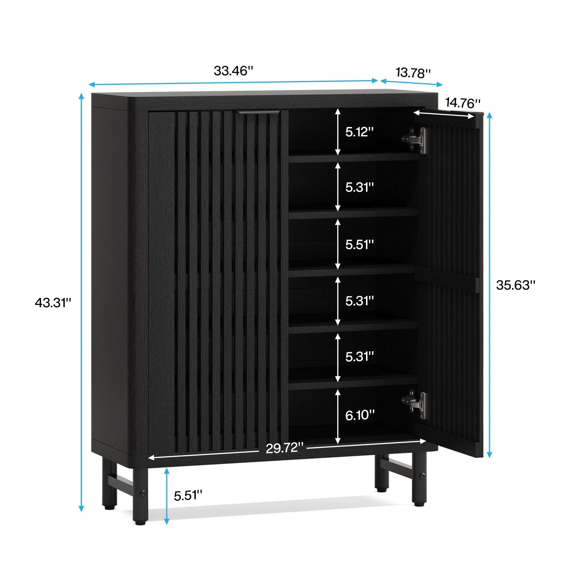Meuble à chaussures avec porte pour 24 paires, idéal pour l'entrée ou le salon.