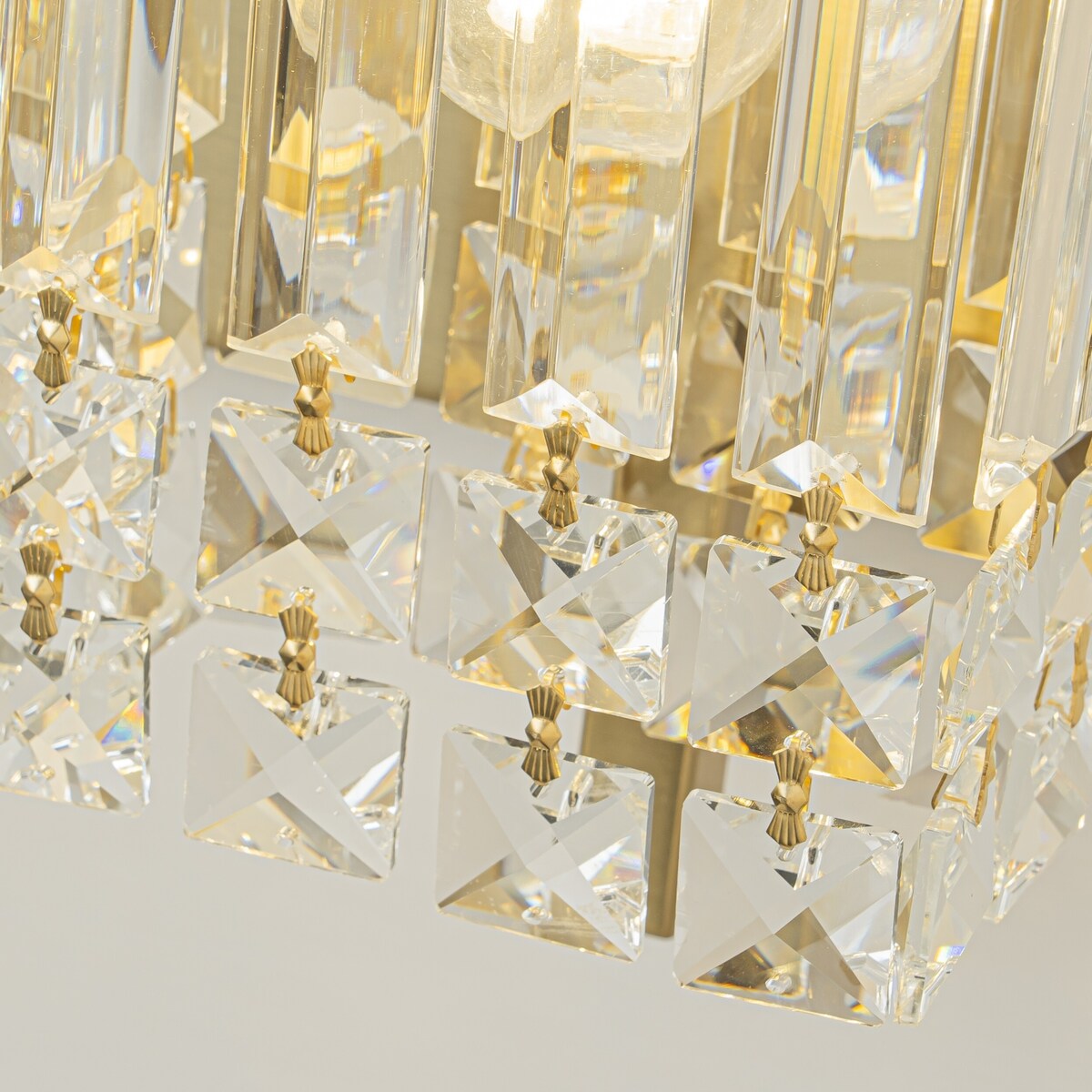 Applique murale moderne et glamour à 3 lumières pour salle de bain, avec miroir en cristal