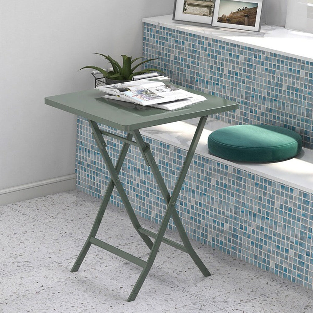 Ensemble bistro minimaliste 3 pièces pour patio : table carrée pliable et chaises