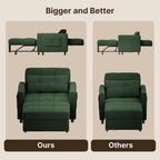 Canapé-lit convertible 3 en 1, avec fauteuil gigogne et lit pliant, idéal pour le salon.