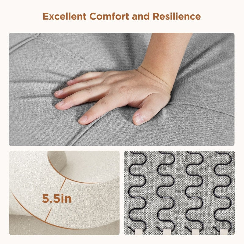 Canapé-lit convertible 3 en 1, avec fauteuil gigogne et lit pliant, idéal pour le salon.