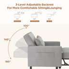 Canapé-lit convertible 3 en 1, avec fauteuil gigogne et lit pliant, idéal pour le salon.