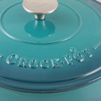 Sauteuse en fonte émaillée de 3,5 litres avec couvercle, coloris turquoise ombré