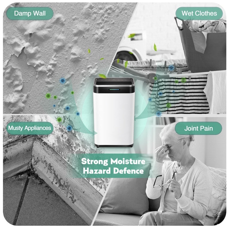 Déshumidificateurs de 3500 pi² pour sous-sols, maisons, grandes pièces et chambres, déshumidificateur de garage silencieux