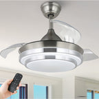 Ventilateur de plafond rétractable moderne Bella Depot 36 avec lumière LED, pales réversibles à 6 vitesses et télécommande