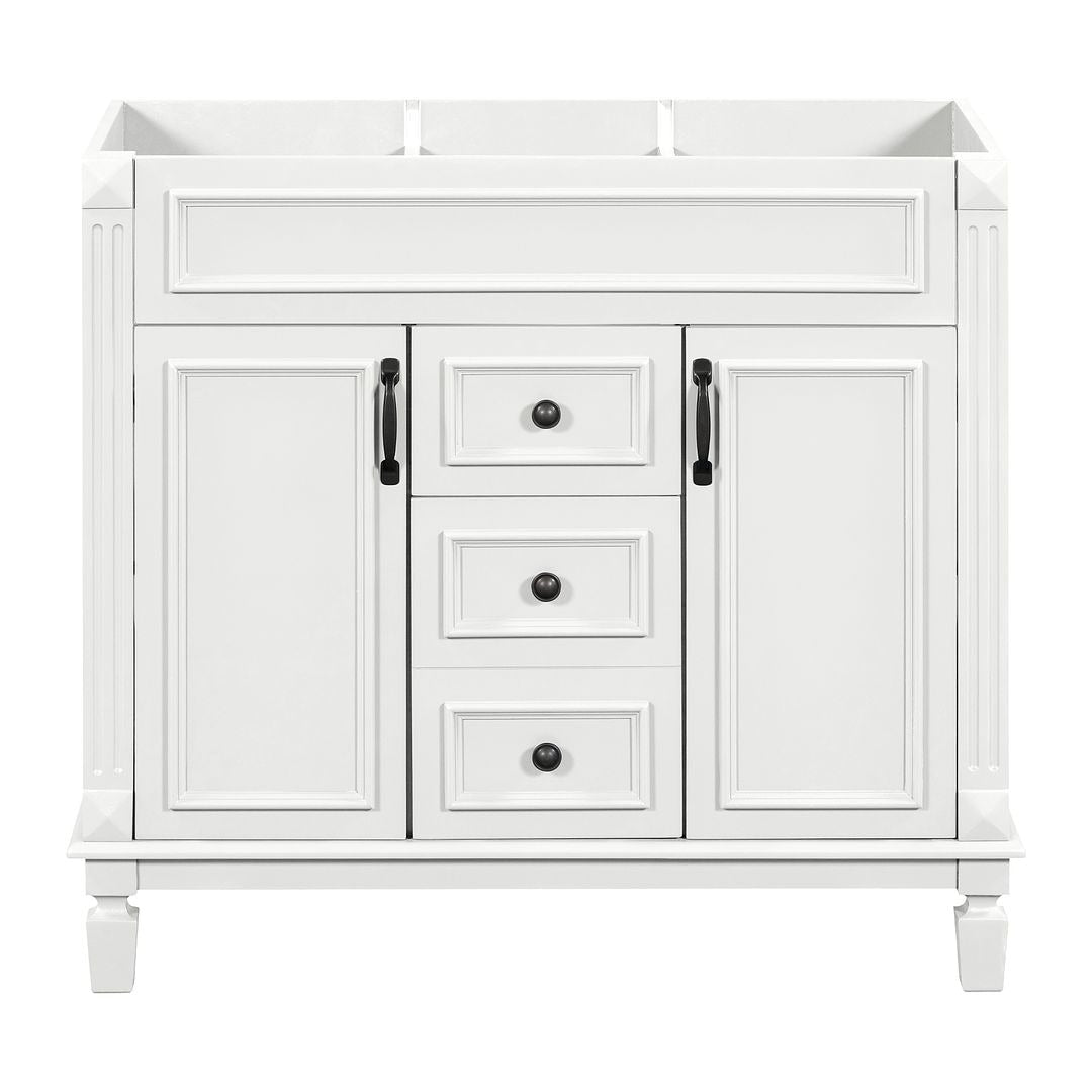Meuble-lavabo moderne de 91 cm (36 po) avec vasque et armoire à miroir, 2 portes et 2 tiroirs
