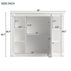 Meuble-lavabo moderne de 91 cm (36 po) avec vasque et armoire à miroir, 2 portes et 2 tiroirs