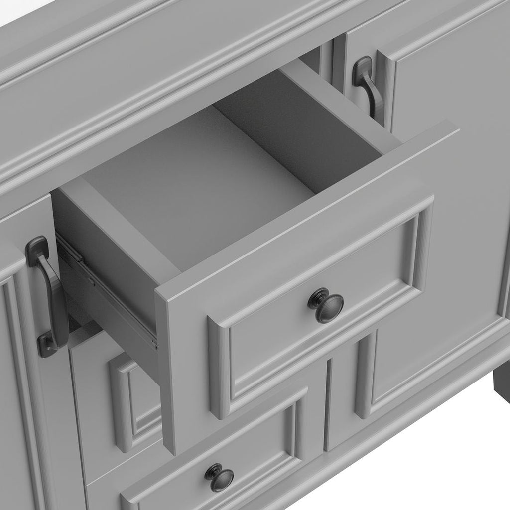 Meuble-lavabo moderne de 91 cm (36 po) avec vasque et armoire à miroir, 2 portes et 2 tiroirs