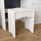 Ensemble coiffeuse de 100 cm de large avec tabouret et miroir.