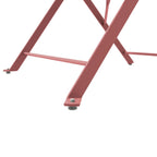 Ensemble bistro pliable en métal 3 pièces, résistant aux intempéries, idéal pour l'intérieur et l'extérieur, avec terrasse, jardin ou cour.