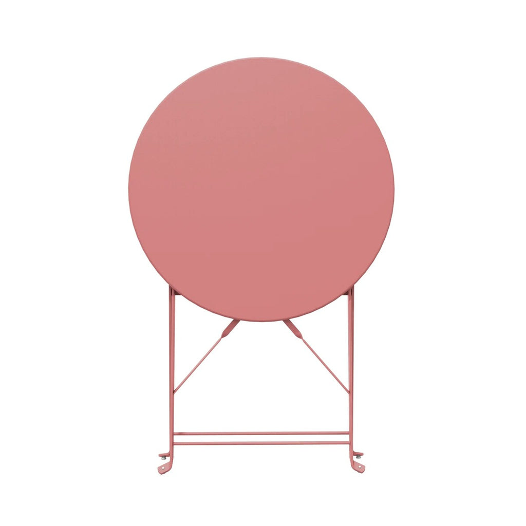 Ensemble bistro pliable en métal 3 pièces, résistant aux intempéries, idéal pour l'intérieur et l'extérieur, avec terrasse, jardin ou cour.