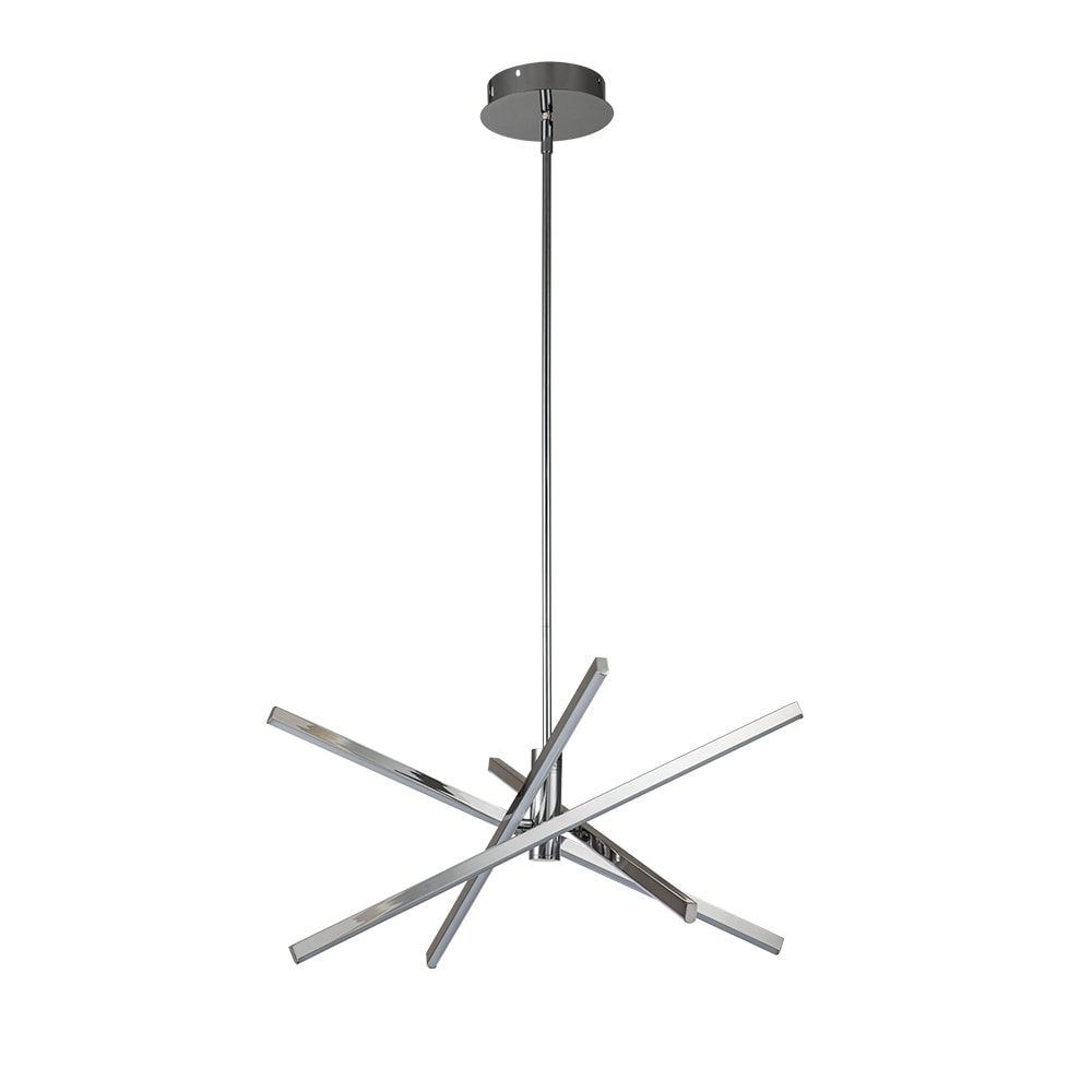 Lustre LED moderne en aluminium noir et or de style Sputnik, suspension linéaire pour salon/salle à manger/cuisine