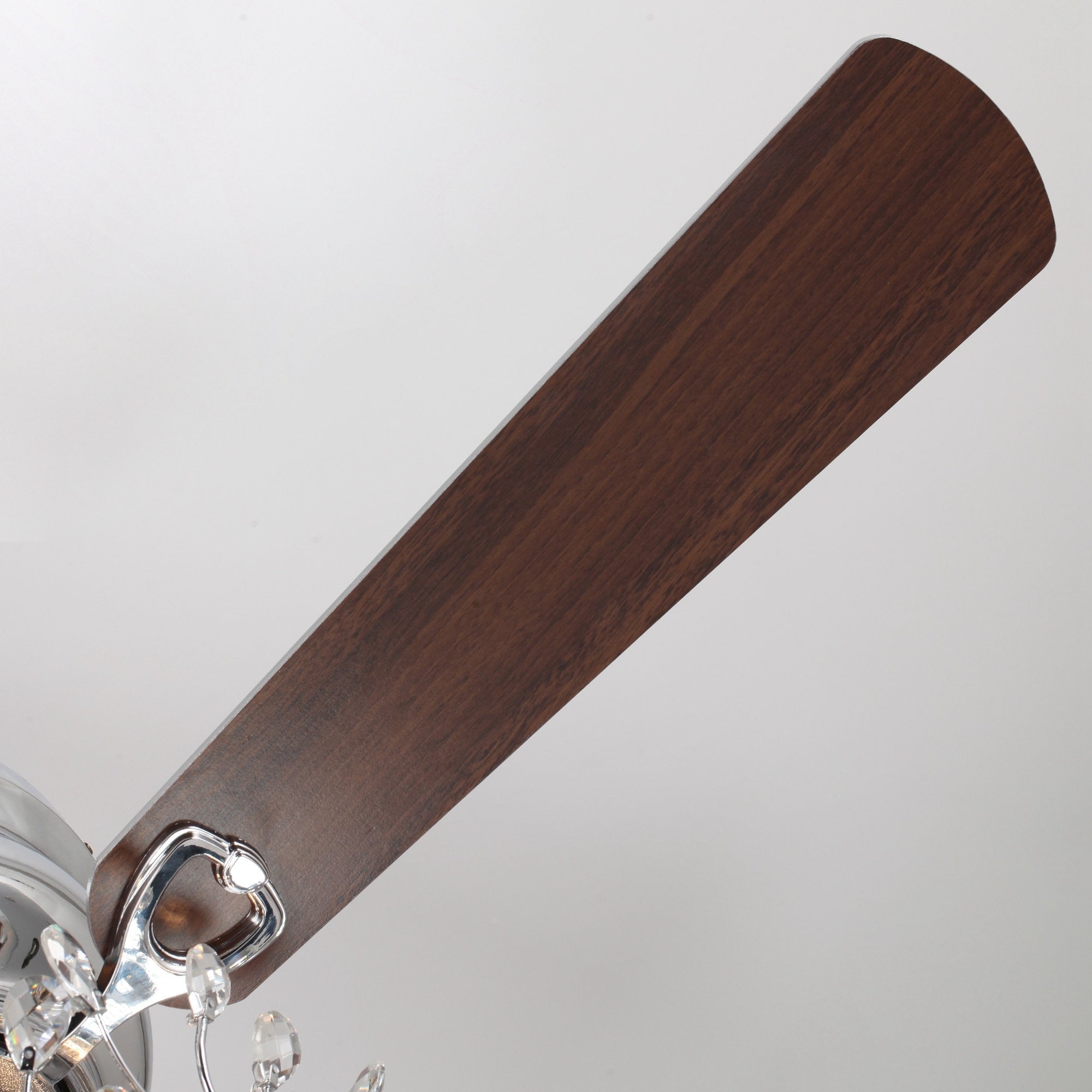 Ventilateur de plafond moderne réversible à 5 pales en cristal de 48 pouces avec télécommande