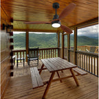 Ventilateur de plafond LED intégré 48 et 52 pouces avec éclairage et télécommande, moteur CC réversible