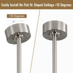 Ventilateur de plafond LED intégré 48 et 52 pouces avec éclairage et télécommande, moteur CC réversible