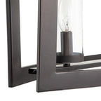 Suspension linéaire industrielle moderne du milieu du siècle à 5 lumières pour îlot de cuisine, lustre vintage rectangulaire en verre