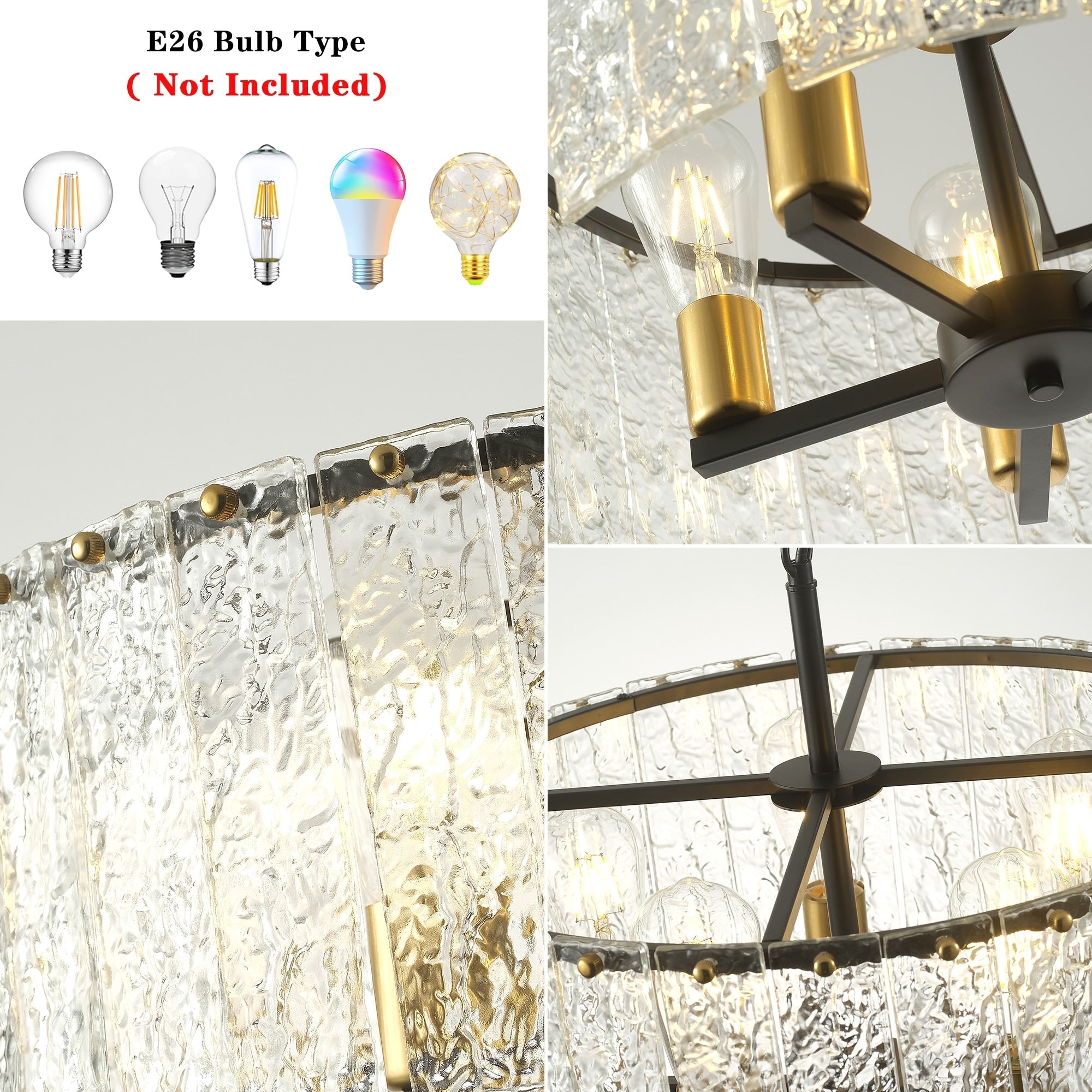 Lustre moderne rond à 5 lumières, style tambour, semi-encastré classique, suspension pour îlot de cuisine ou salle à manger