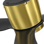 Ventilateur de plafond encastré noir/blanc de 52 pouces avec télécommande et éclairage LED (3 pales)