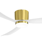 Ventilateur de plafond encastré noir/blanc de 52 pouces avec télécommande et éclairage LED (3 pales)