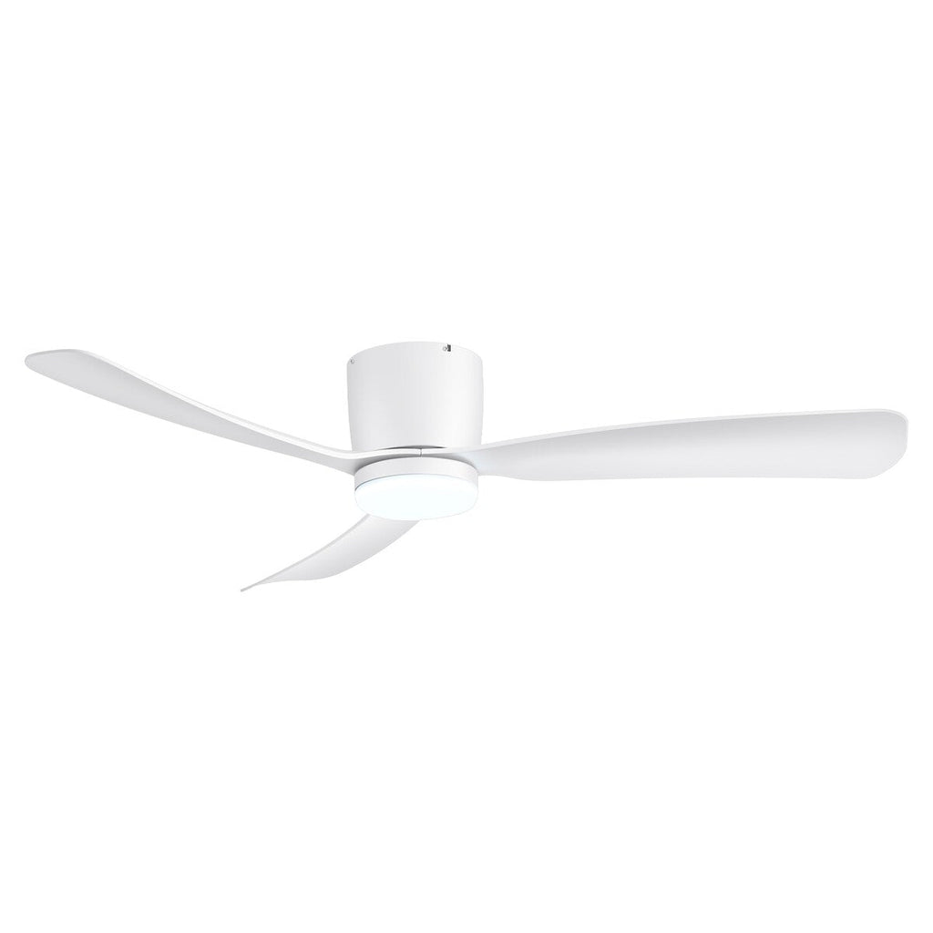 Ventilateur de plafond encastré noir/blanc de 52 pouces avec télécommande et éclairage LED (3 pales)