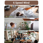 Ventilateur de plafond moderne de 132 cm (52 ​​pouces) en bois massif et ABS avec télécommande (sans éclairage), 6 vitesses de ventilation et flux d'air réversible.