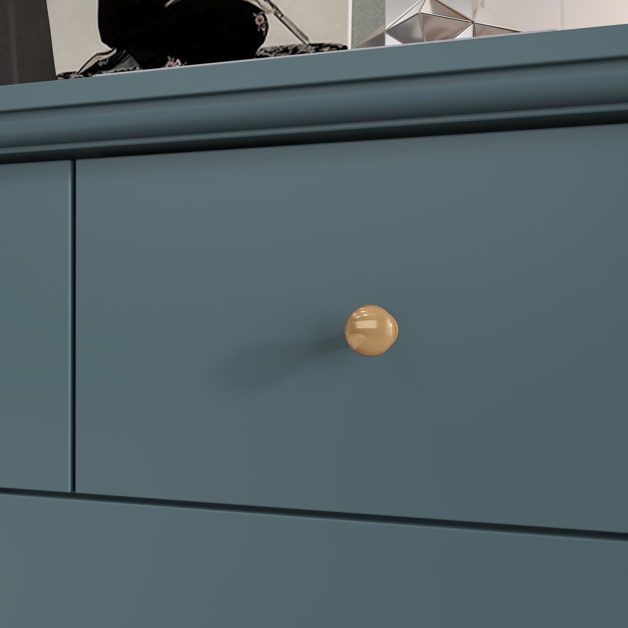 Commode double de 55,1 cm de large avec tiroirs de rangement