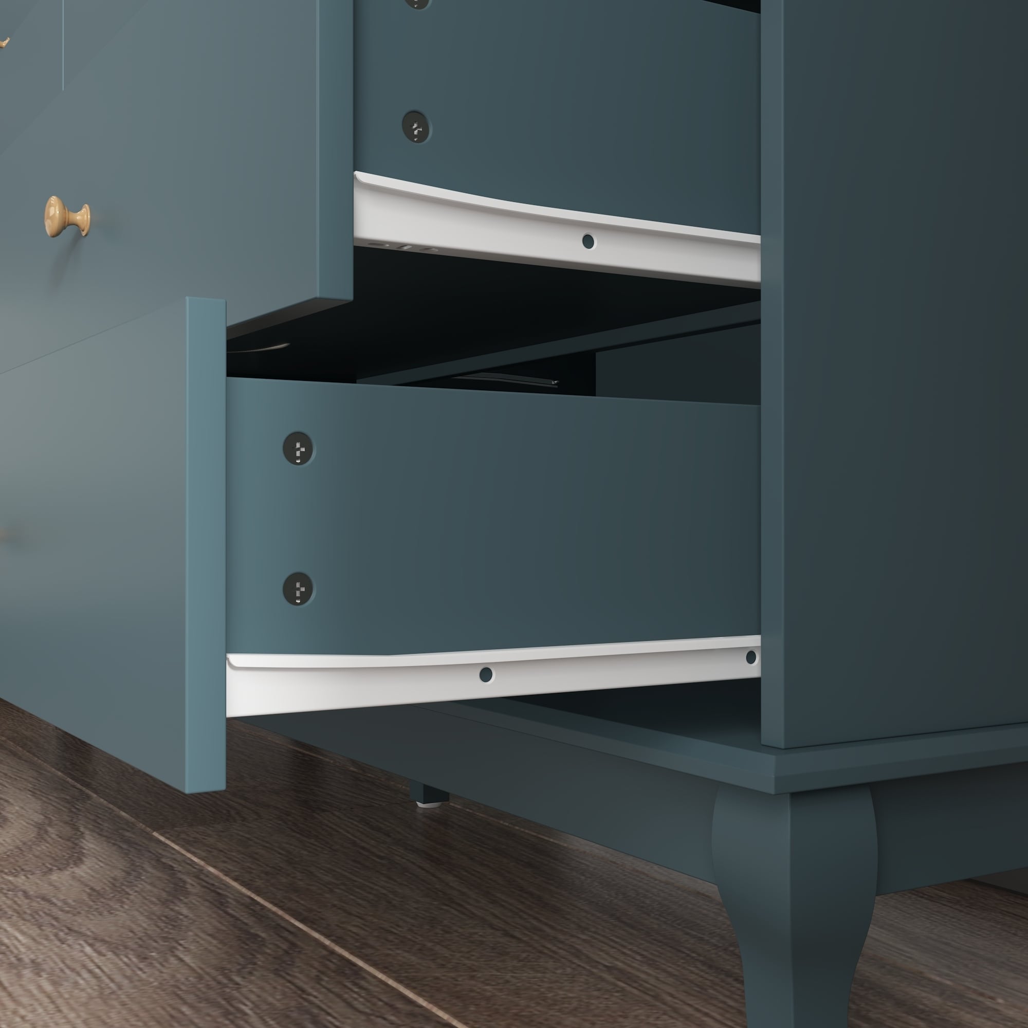 Commode double de 55,1 cm de large avec tiroirs de rangement