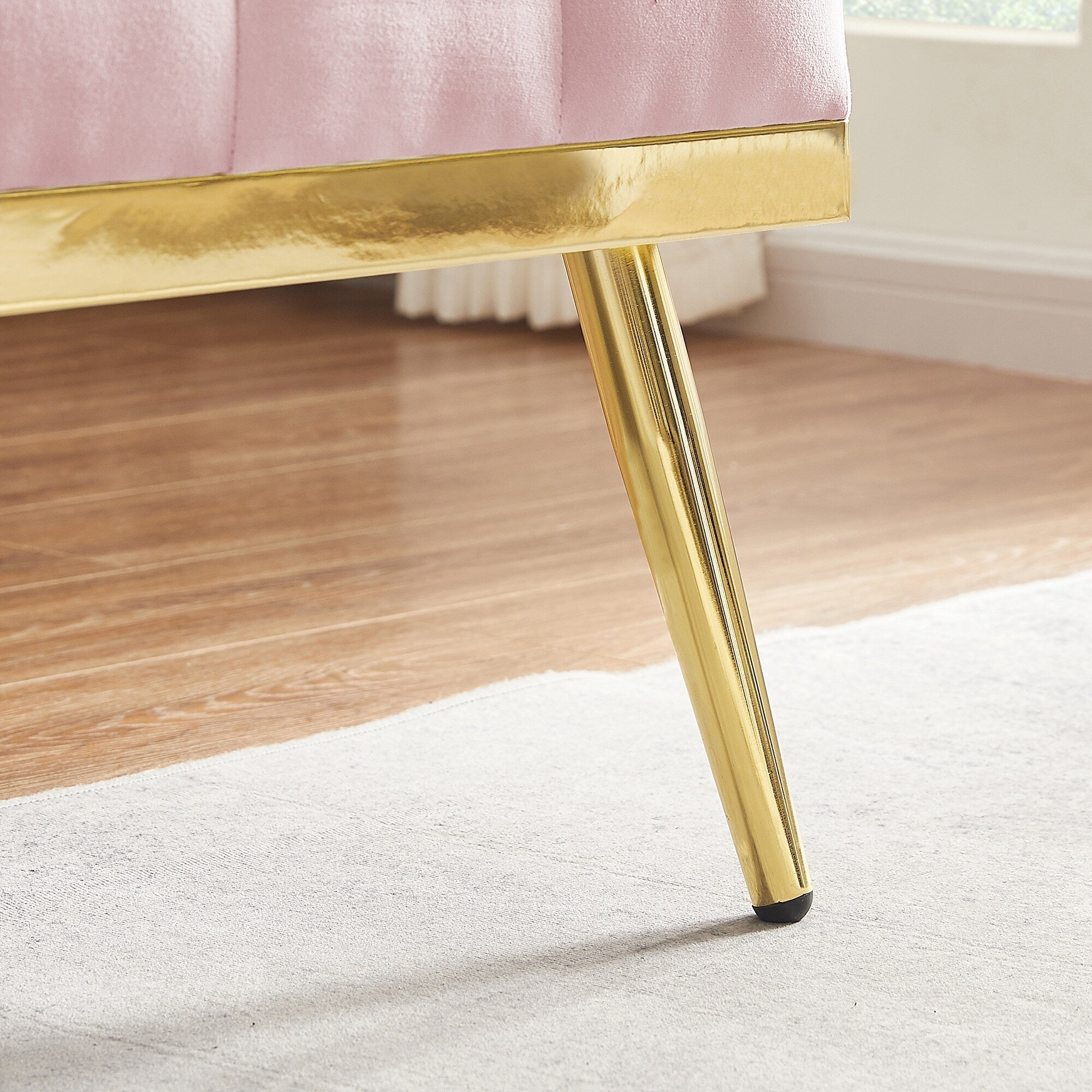 Canapé 2 places en velours 55,5 avec 2 coussins, design contemporain et montage facile