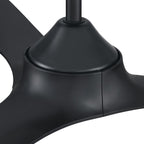 Ventilateur de plafond moderne noir à 3 pales de 56 pouces avec télécommande
