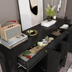 Buffet blanc laqué de style moderne et contemporain du milieu du siècle, 150 cm