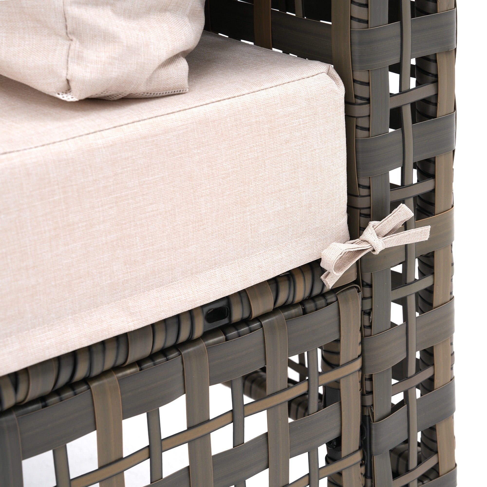 Ensemble de sièges d'extérieur modulables 6 personnes avec coussins