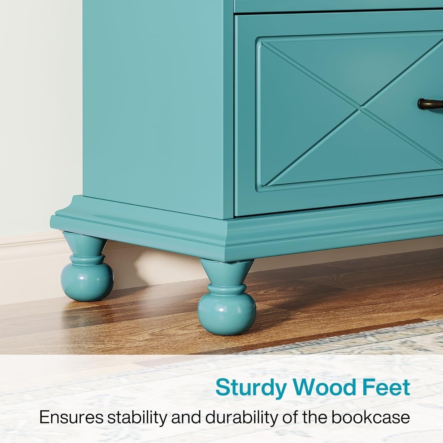 Bibliothèque à 6 étagères avec tiroir, étagère de 71 livres pour salon