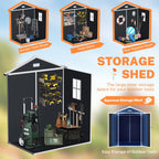 Abri de jardin en résine plastique tout temps avec plancher, dimensions : 1,83 m x 1,22 m / 1,83 m x 2,44 m / 2,44 m x 1,83 m / 2,44 m x 3,05 m.