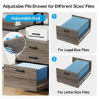 Bureau d'ordinateur 63 avec support pour écran, bureau ergonomique pour bureau à domicile avec tiroirs et classeur