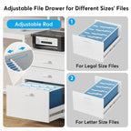 Bureau d'ordinateur 63 avec support pour écran, bureau ergonomique pour bureau à domicile avec tiroirs et classeur