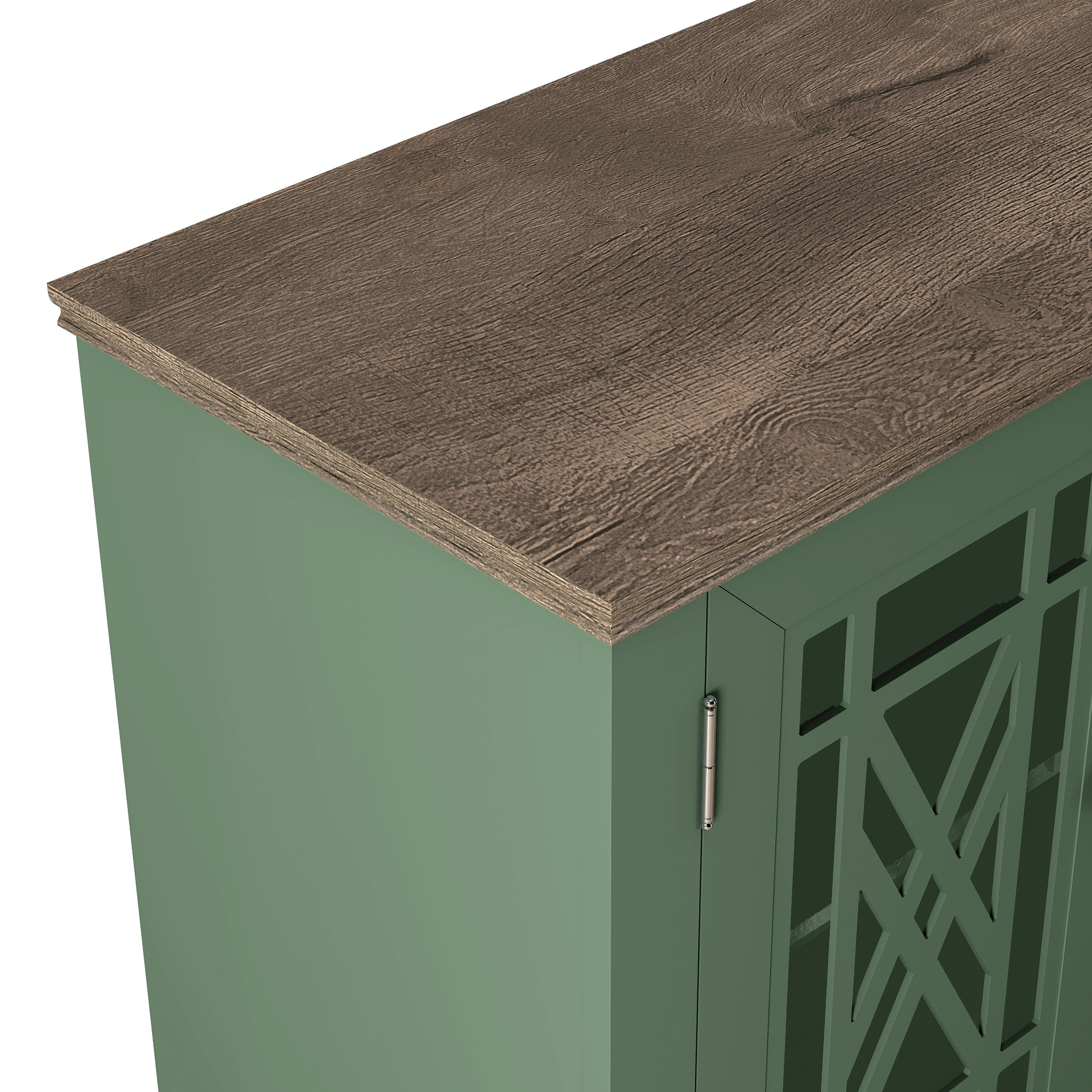 Buffet/meuble d'appoint de cuisine en bois de style vintage - Largeur : 63 pouces